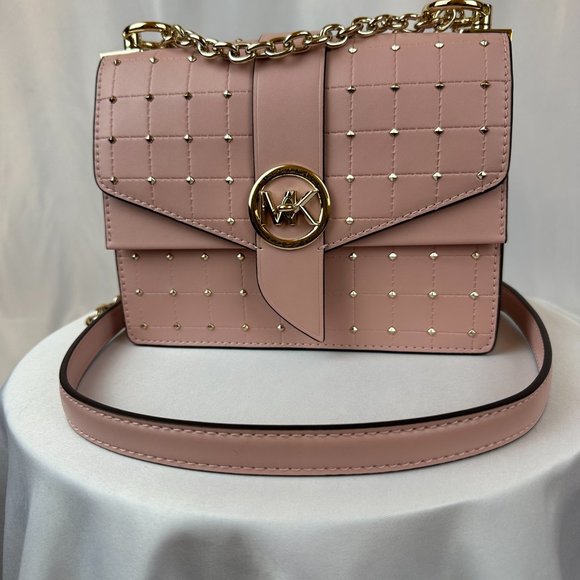 MICHAEL by Michael Kors Greenwich Small Convertible Crossbody in Smokey Rose - Picture 9 of 9